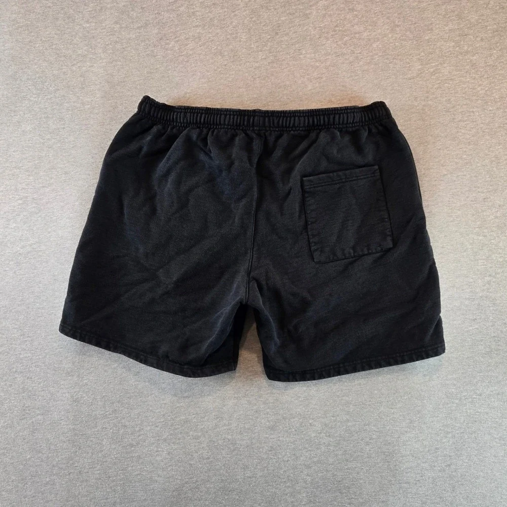 Second/Layer Sweat Shorts Mens XL Black Embroidered Athleisure Made in Portugal
